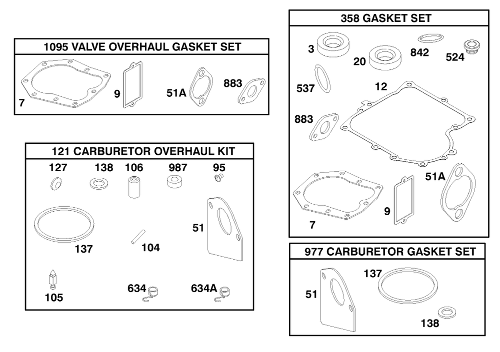 Engine Briggs & Stratton Model 195707-0421-E1 Diagram and Parts List for 70060 89000001 - 89999999 Toro Lawn Tractor