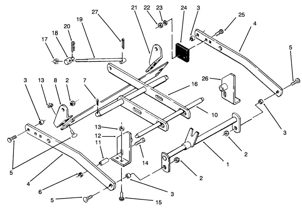 Lift Assembly Diagram and Parts List for 78360 4900001 - 4999999 Toro Lawn Mower