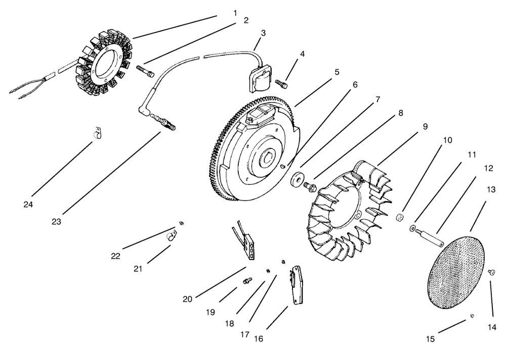 Ignition And Charging System Diagram and Parts List for 30612 890001 - 899999 Toro Lawn Tractor