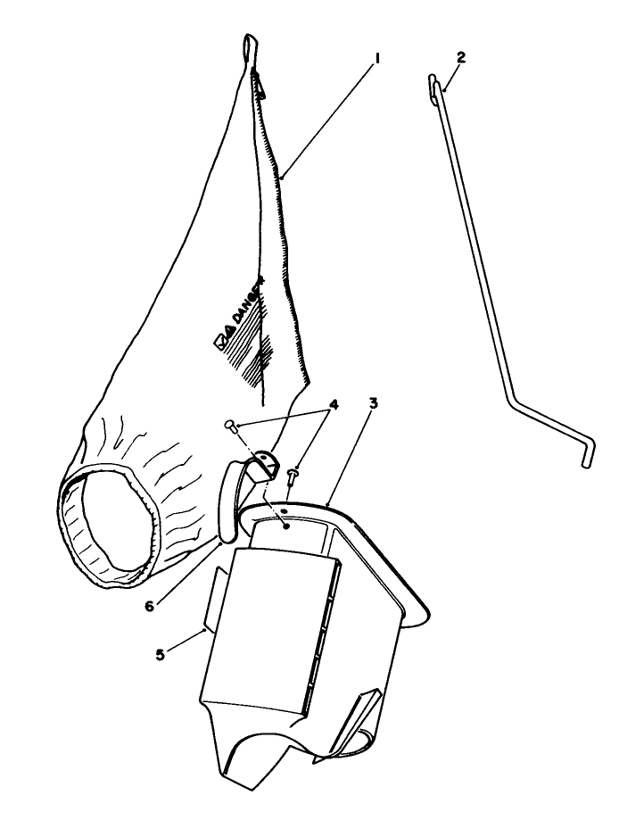 Bagging Kit No. 47-6510 (Optional) Diagram and Parts List for 16400 2000001 - 2999999 Toro Lawn Mower