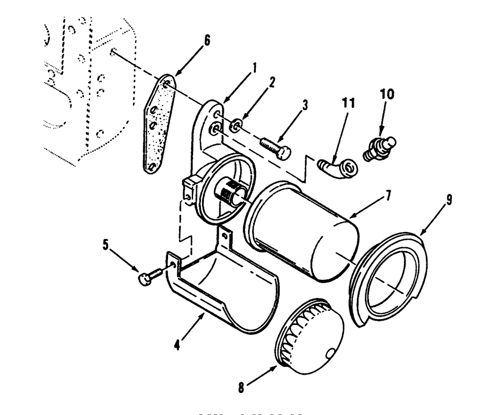 Oil Filter Diagram and Parts List for 73421 3900001 - 3999999 Toro Lawn Tractor
