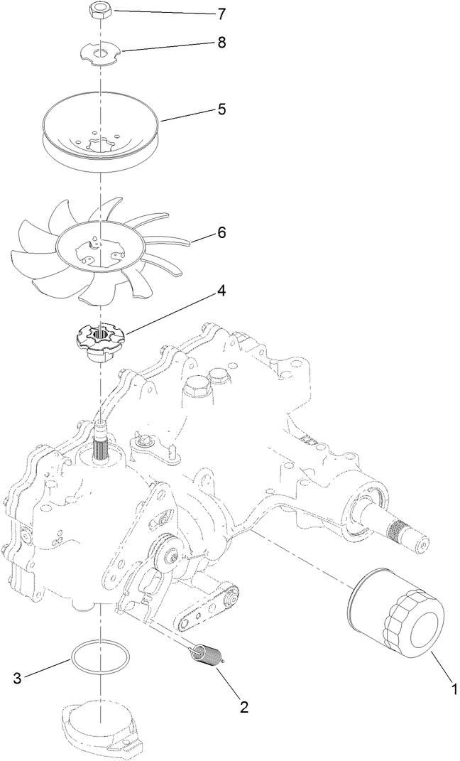 Rh Transaxle Assembly No. 126-9065 Diagram and Parts List for 29516 404320000 - 408863667 Toro Aerator