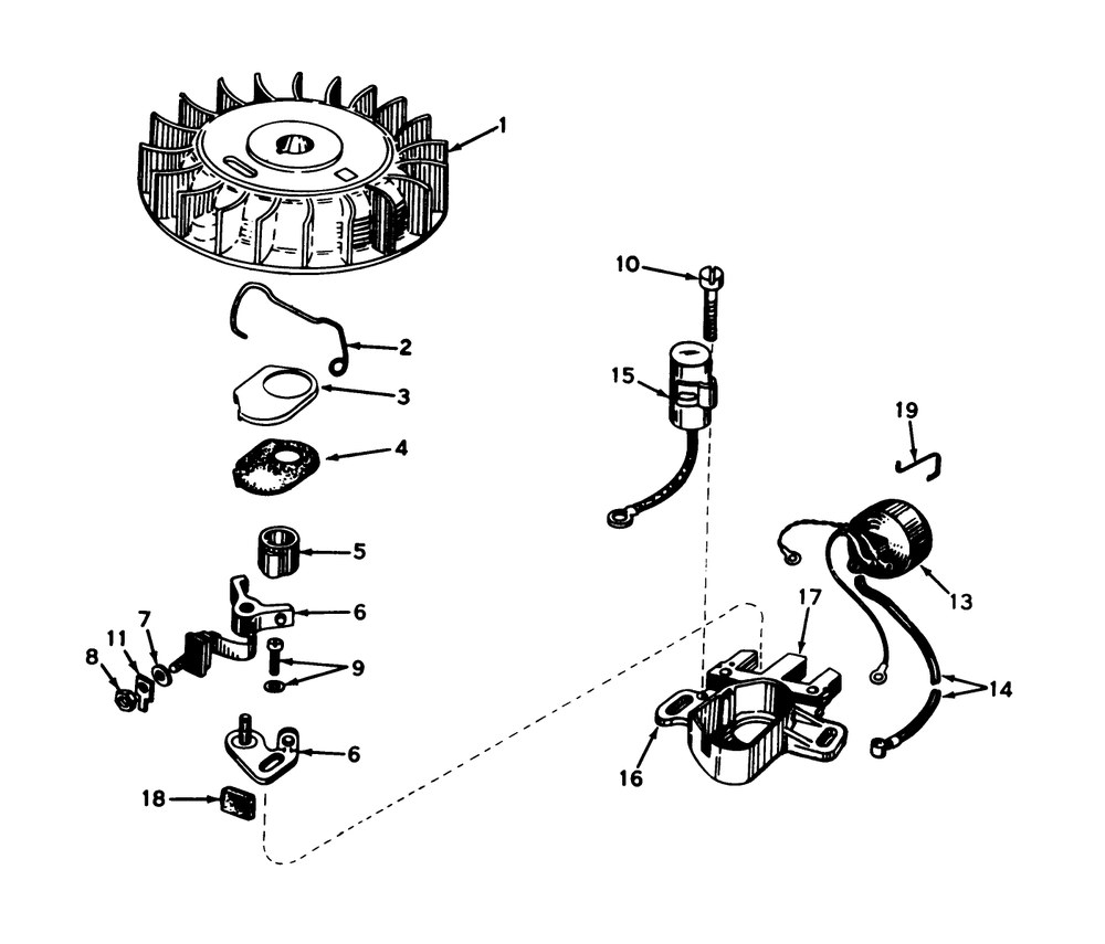 Magneto No. 610794a Diagram and Parts List for 38014 8000001 - 8999999 Toro Snow Blower