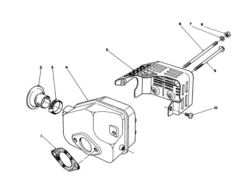 Muffler Assembly (Model No. 47pm1-6) Diagram and Parts List for 20916B 2000001 - 2999999 Toro Lawn Mower