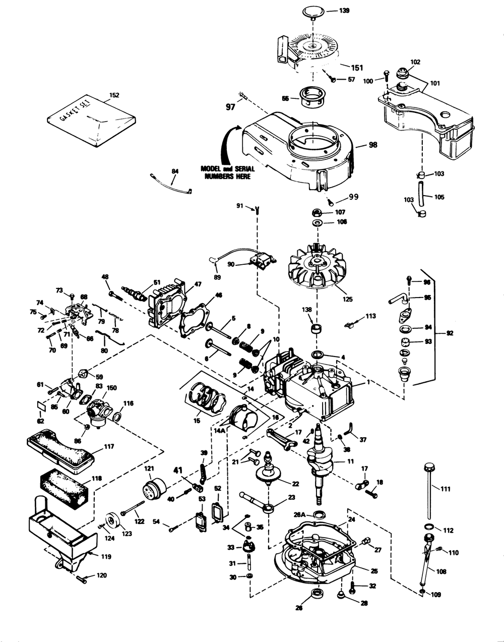 Engine Tecumseh Model No. Tvs100-44013b Diagram and Parts List for 20695 8000001 - 8999999 Toro Lawn Mower