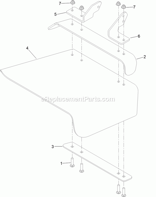 Rubber Deflector Assembly No. 108-2792 Diagram and Parts List for 74956 313000001-313999999 Toro Lawn Mower