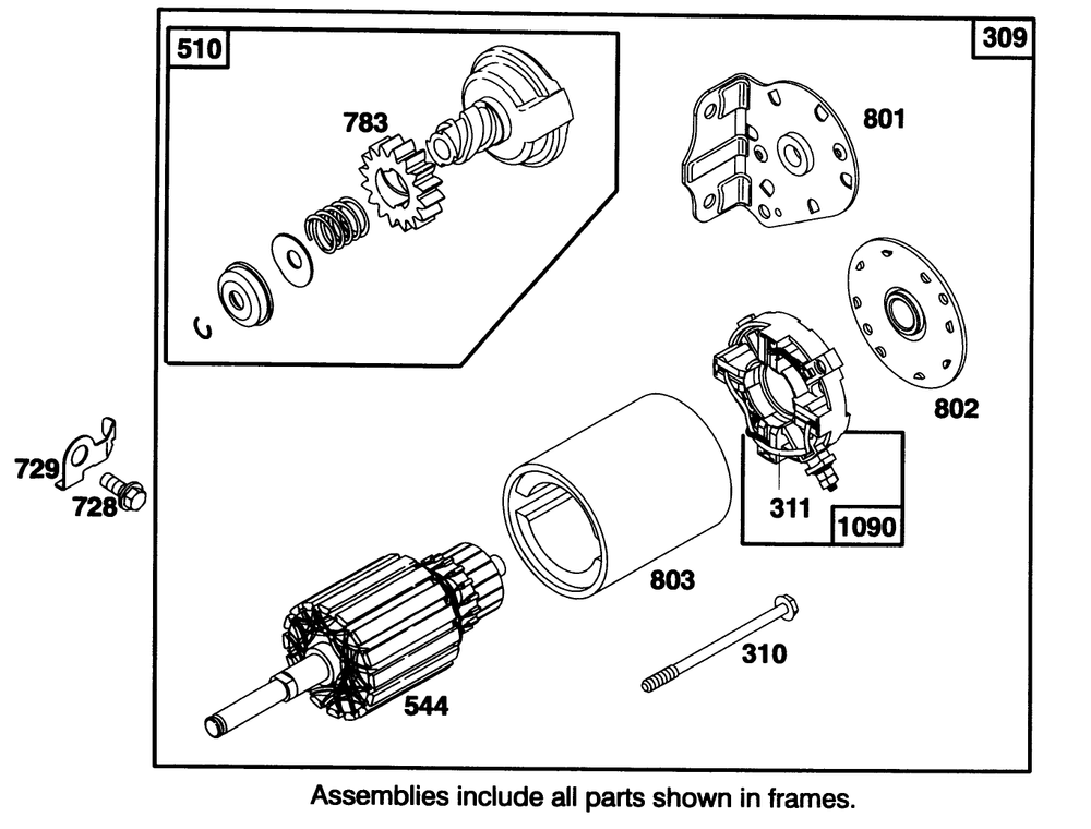 Engine Briggs & Stratton Model 28q777-0168-01 Diagram and Parts List for 71192 5900001 - 5999999 Toro Lawn Tractor