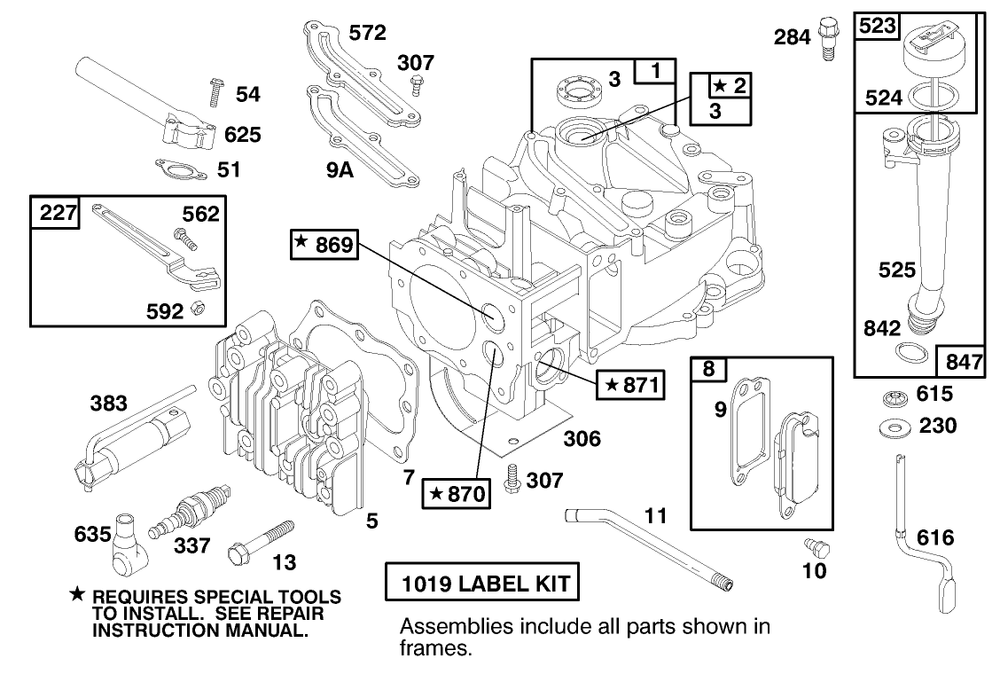 Engine Briggs & Stratton Model 12h802-0658-01 Diagram and Parts List for 20469 7900001 - 7999999 Toro Lawn Mower