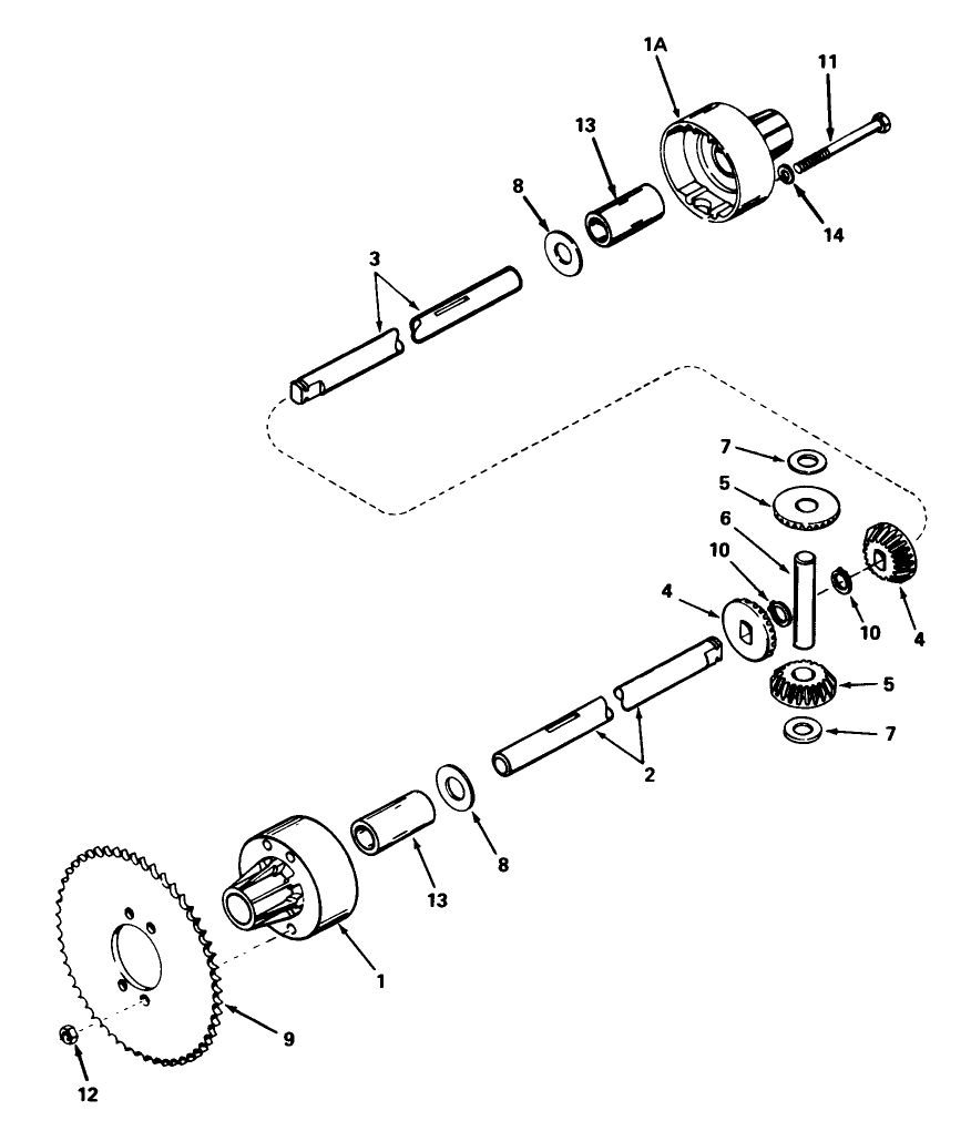 Differential Assembly No. 44-7300 Diagram and Parts List for 56125 3000001 - 3999999 Toro Lawn Tractor