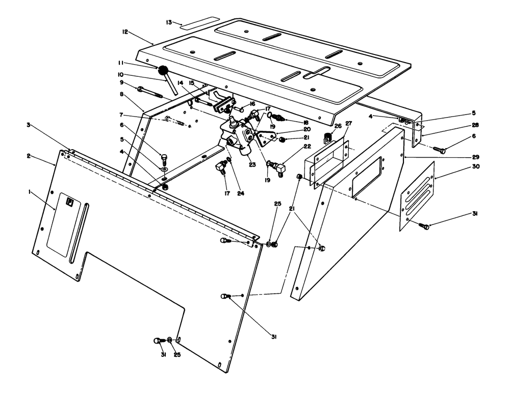 Seat Support Assembly Diagram and Parts List for 30754 60001 - 69999 Toro Lawn Tractor