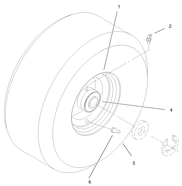 Wheel And Tire Asm Diagram and Parts List for 30167 890001 - 899999 Toro Lawn Tractor Accessories