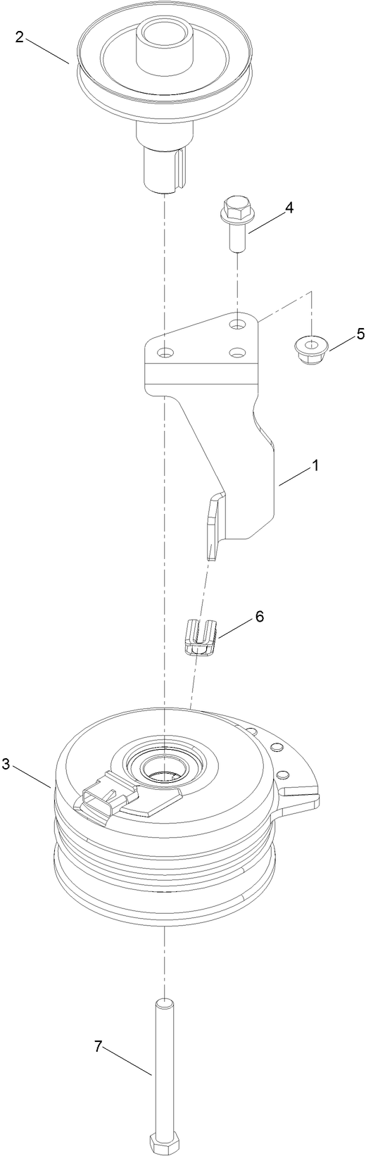Clutch Assembly Diagram and Parts List for 77404 400000000 - 999999999 Toro Lawn Tractor