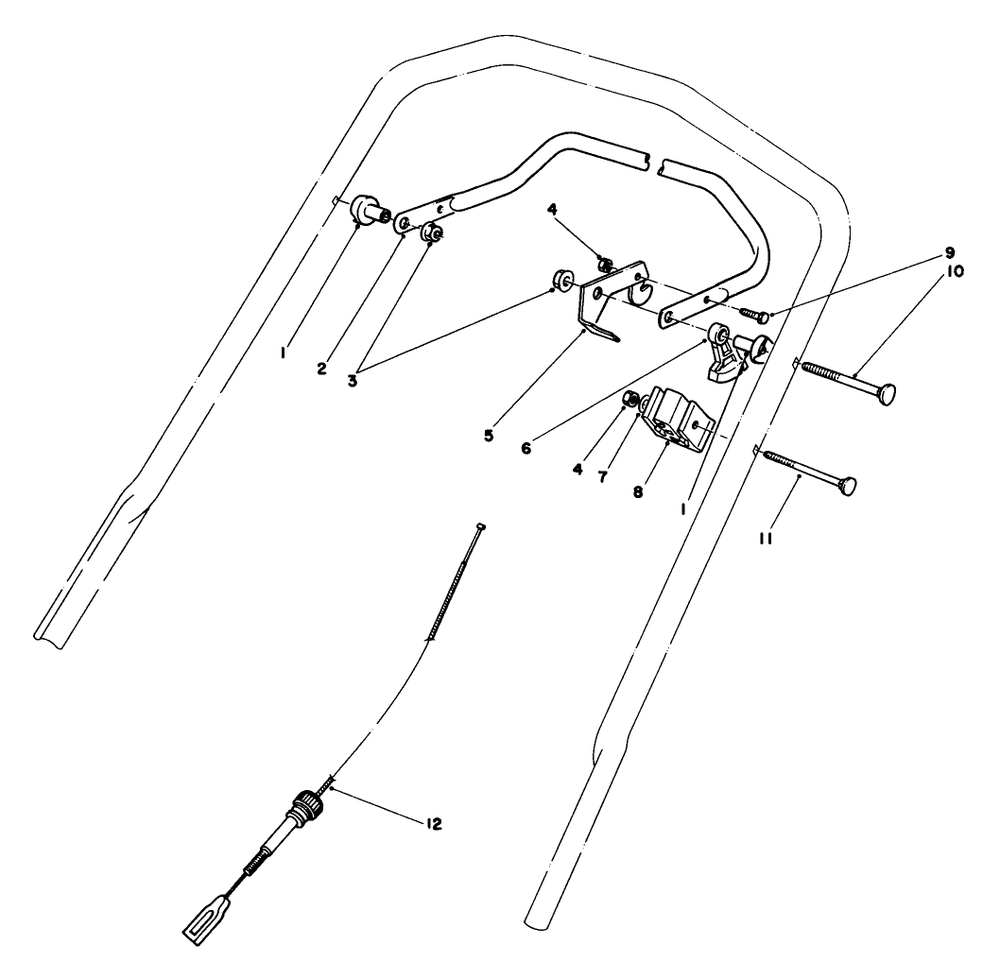 Traction Control Assembly Diagram and Parts List for 20715 5000001 - 5999999 Toro Lawn Mower