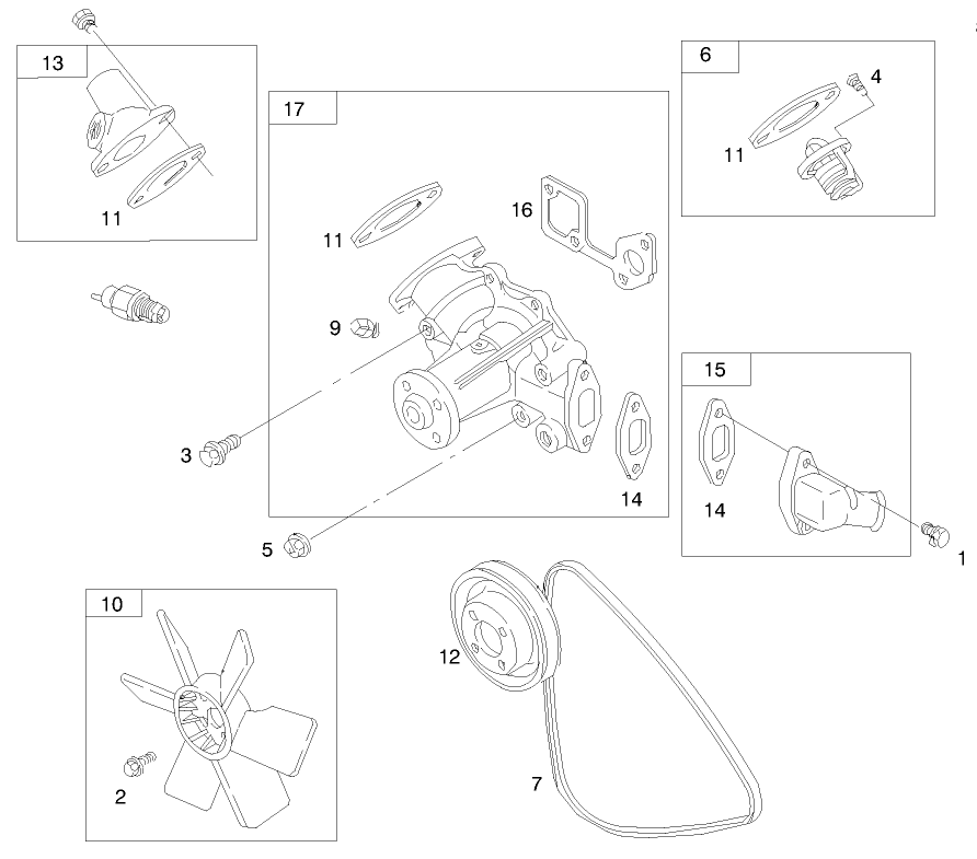 Engine Assembly (Serial No. 99000001 & Up)(Model 73552) Engine Assembly (Serial No. 99001001 & Up)(Model 73590) Diagram and Parts List for 73552 9900001 - 9999999 Toro Lawn Tractor