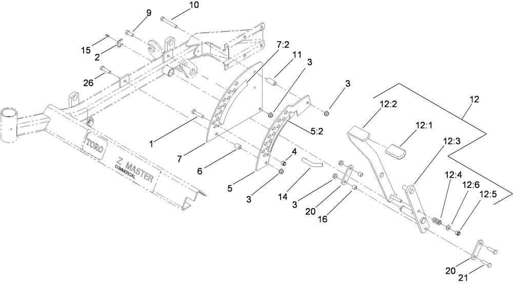 Height-Of-Cut Assembly Diagram and Parts List for 74449 (290000001-290999999)(2009) Toro Lawn Mower