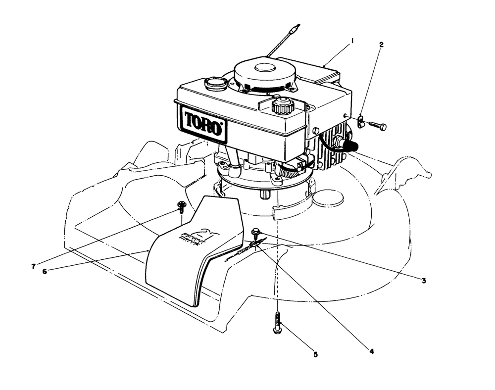 Engine Assembly Diagram and Parts List for 16775 6000001 - 6999999 Toro Lawn Mower