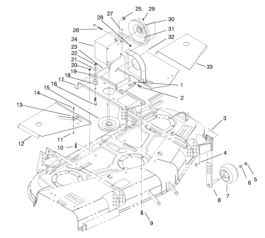 Cover-S Gear Box And Gage Wheels Diagram and Parts List for 30773 790001 - 799999 Toro Lawn Mower
