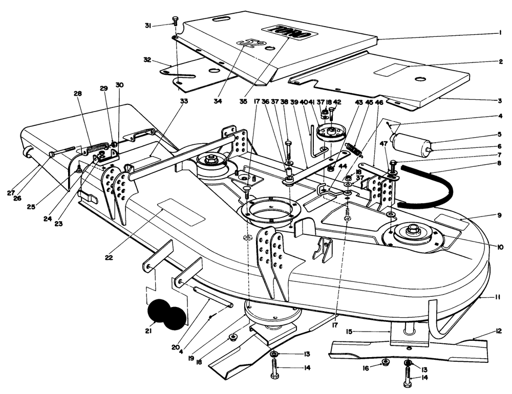 52" Cutting Deck Model No. 30152 Diagram and Parts List for 30111 6000001 - 6999999 Toro Lawn Tractor Accessories