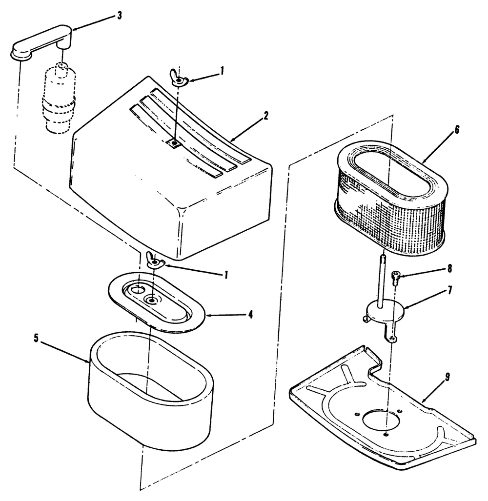 Air Cleaner-616-Z Diagram and Parts List for Y1-16OE02  Toro Lawn Tractor