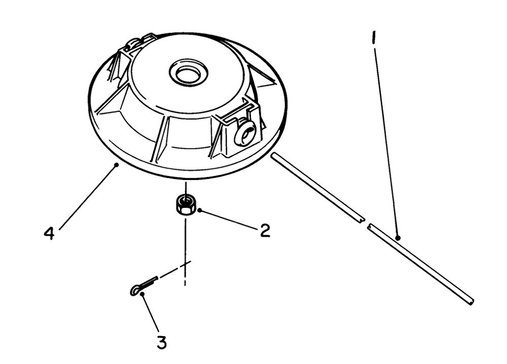 Non-Metallic Fixed Line Cutter Head (Optional) Diagram and Parts List for 51665 1000001 - 1999999 Toro Trimmer