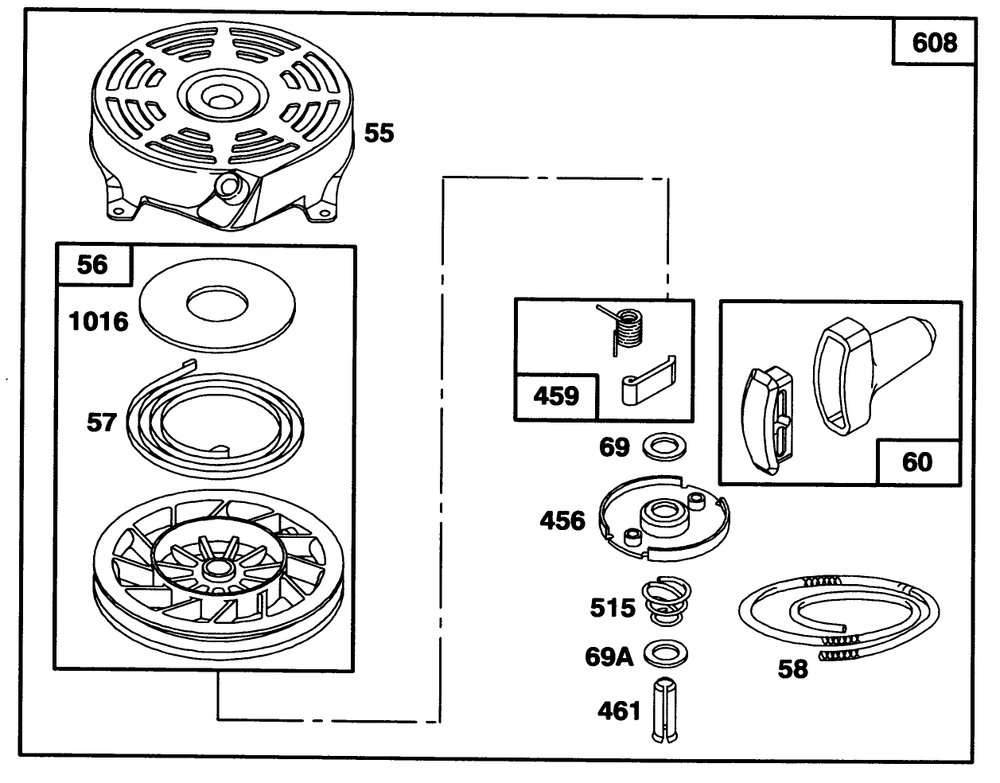 Engine Briggs & Stratton Model 124702-3115-01 Diagram and Parts List for 20436WF 39000001 - 39999999 Toro Lawn Mower