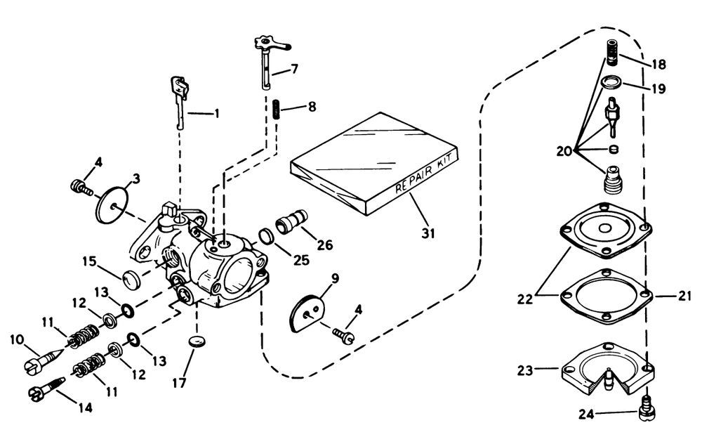 Carburetor No. 632142a Diagram and Parts List for 38116 8000001 - 8999999 Toro Snow Blower