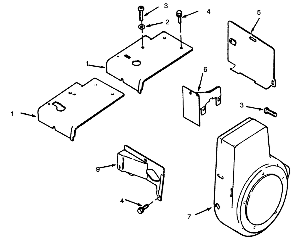 Baffles And Shrouds Diagram and Parts List for 73380 4900001 - 4999999 Toro Lawn Tractor