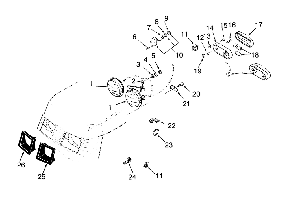Electrical System Diagram and Parts List for 73421 3900001 - 3999999 Toro Lawn Tractor