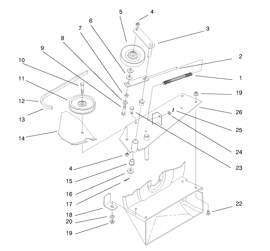 Drive Components Diagram and Parts List for 79301 7900476 - 7999999 Toro Lawn Tractor Accessories