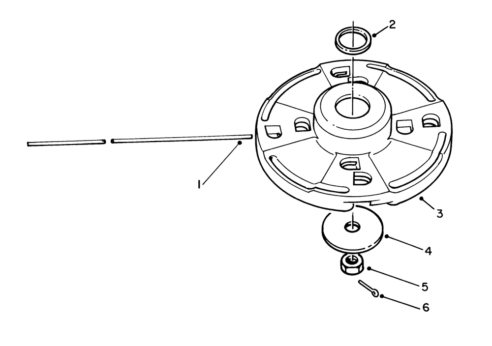 Fixed Line Head (Optional) Diagram and Parts List for 51644V 1000001 - 1999999 Toro Trimmer