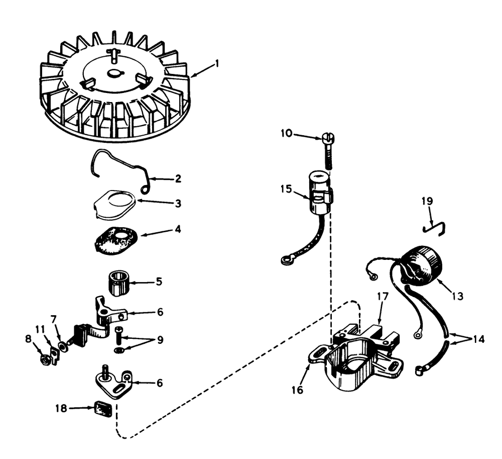 Magneto No. 610794a Diagram and Parts List for 38232 2000001 - 2999999 Toro Snow Blower