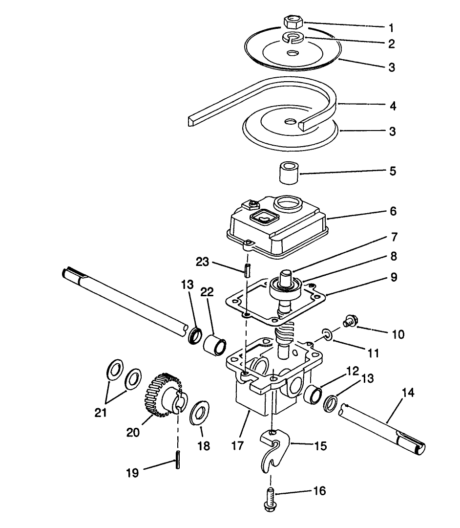 Gearbox Assembly No. 71-8250 Diagram and Parts List for 20920 0000001 - 0999999 Toro Lawn Mower