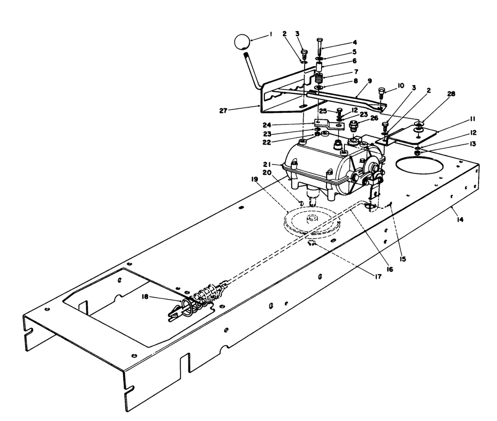Transmission Linkage Assembly Diagram and Parts List for 56170 6000001 - 6999999 Toro Lawn Tractor Accessories