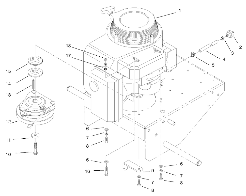 Engine Asm Diagram and Parts List for 30167 790001 - 799999 Toro Lawn Tractor Accessories