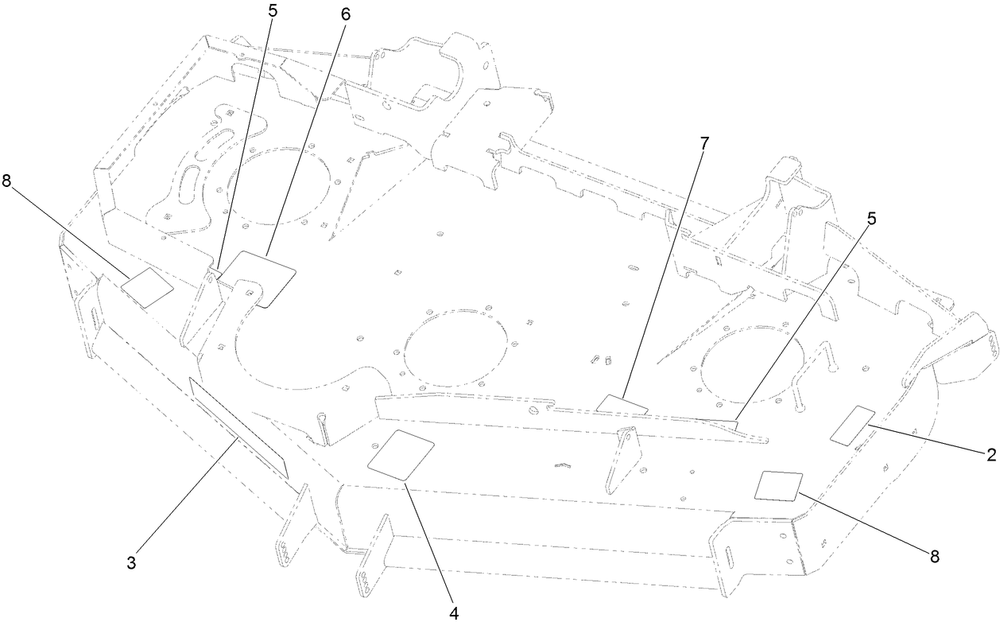 Deck Decal Assembly No. 140-0965 Diagram and Parts List for 72028 412410000 - 412699999 Toro Lawn Tractor