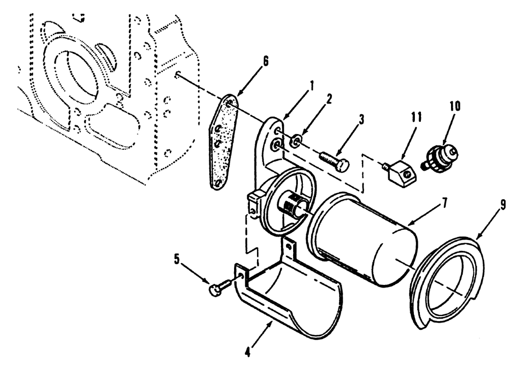 Oil Filter And Low Oil Pressure Cut-Off Switch Diagram and Parts List for 41-20OE03 2000001 - 2999999 Toro Lawn Tractor
