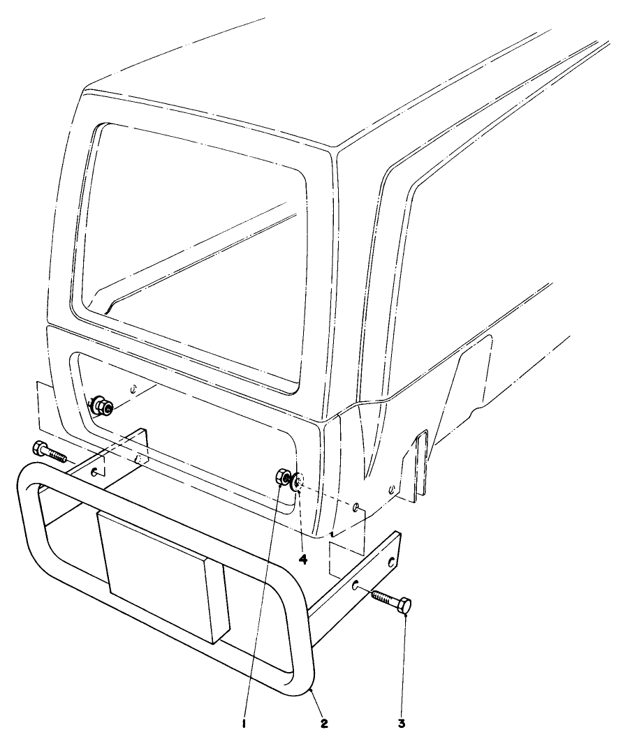 Bumper Kit Model No. 59102 (Optional) Diagram and Parts List for 57360 3000001 - 3999999 Toro Lawn Tractor
