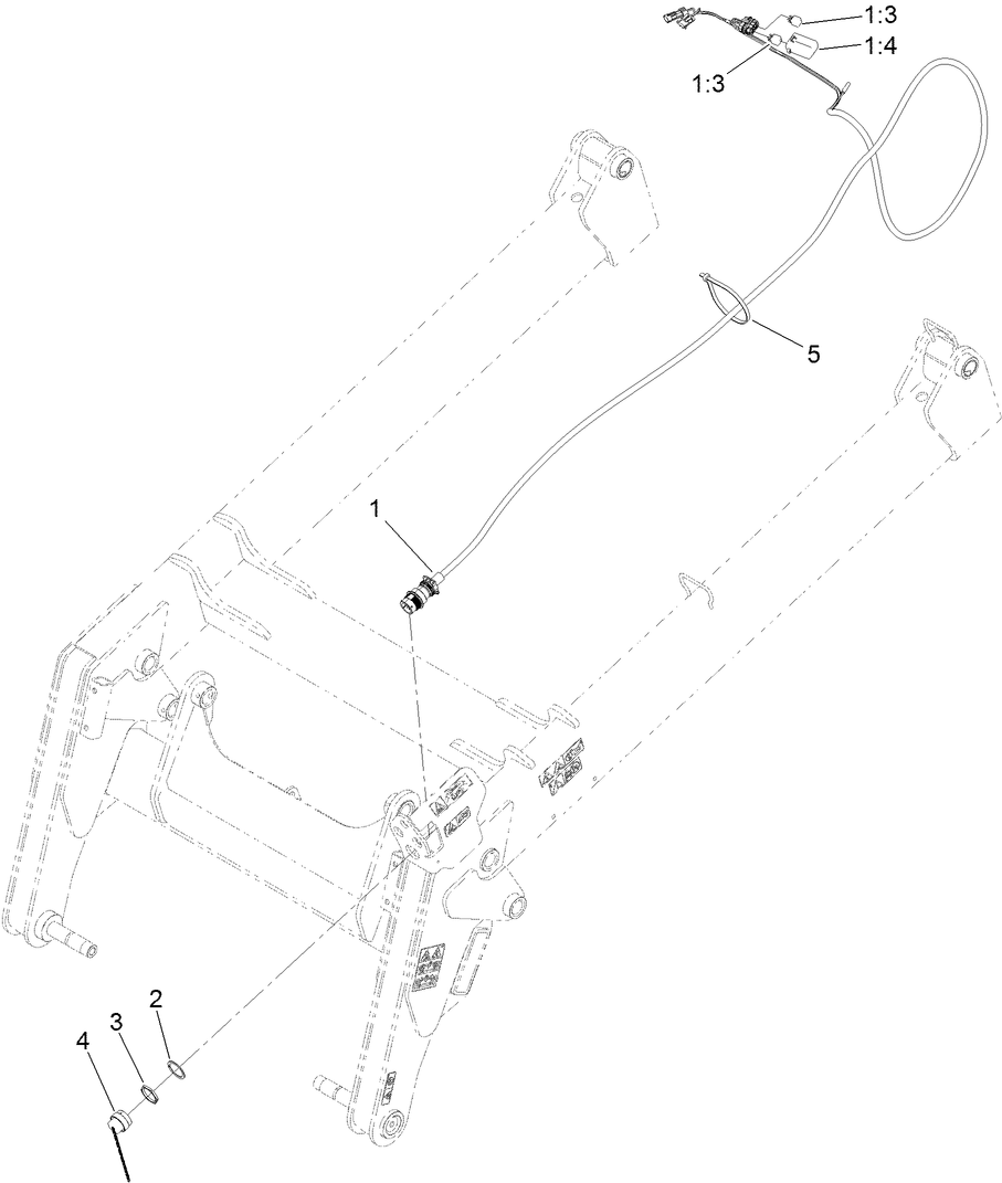 Auxiliary Wire Harness Assembly No. 139-1188 Diagram and Parts List for 139-1188  Toro Lawn Tractor Accessories