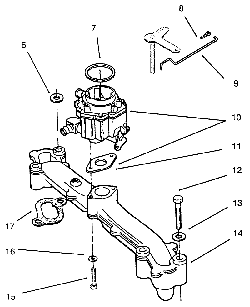 Carburetor Low Emissions Diagram and Parts List for 30620 690001 - 699999 Toro Lawn Tractor