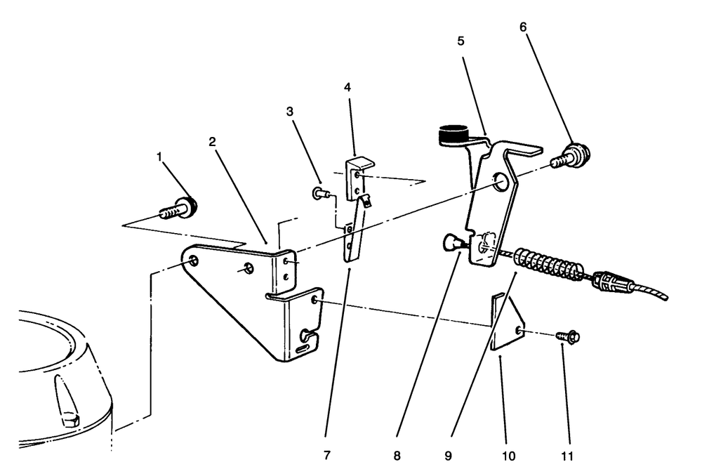 Brake Assembly Diagram and Parts List for 26640BC 5900001 - 5999999 Toro Lawn Mower
