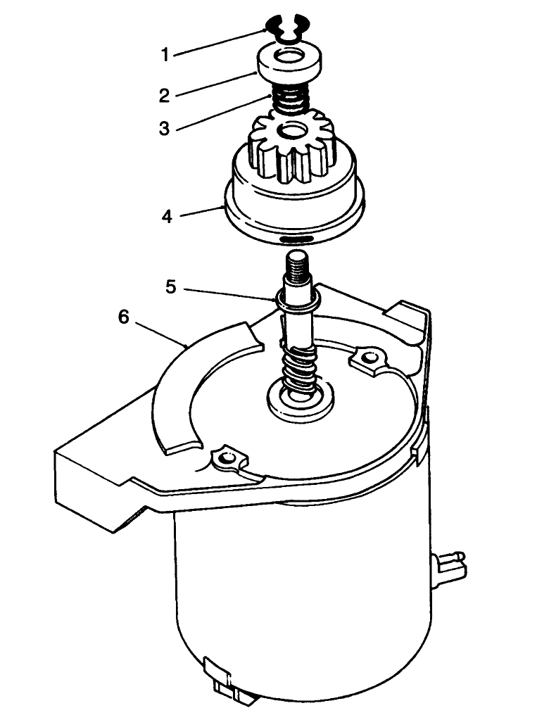 Starter Motor Assembly Diagram and Parts List for 26625B 3900001 - 3999999 Toro Lawn Mower