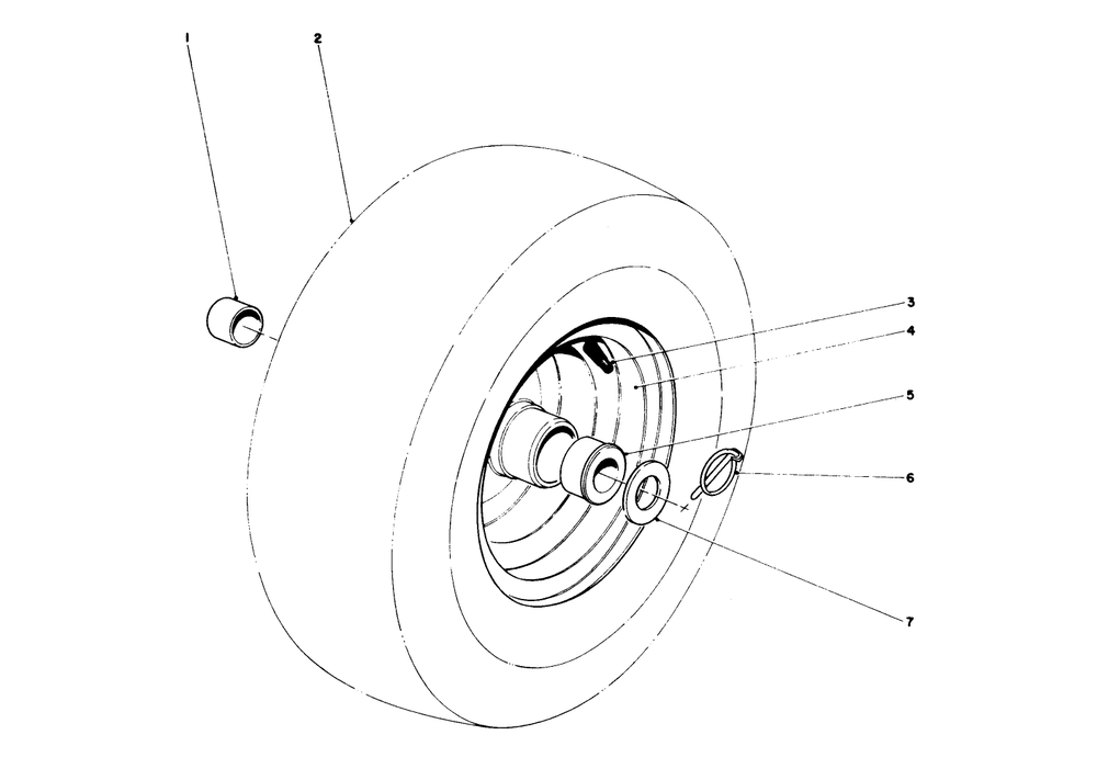 Wheel Assembly Diagram and Parts List for 38150 9000001 - 9999999 Toro Snow Blower