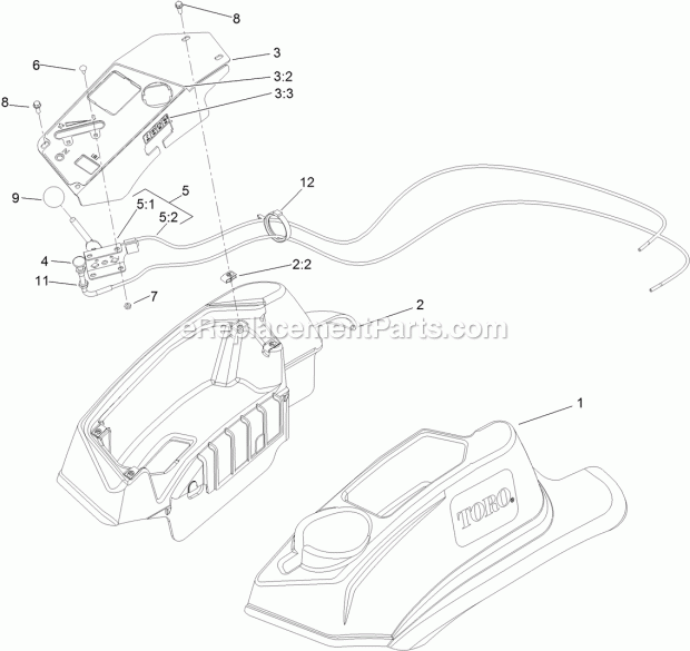 Fender, Console And Control Assembly Diagram and Parts List for 74954 312000001-312999999 Toro Lawn Mower