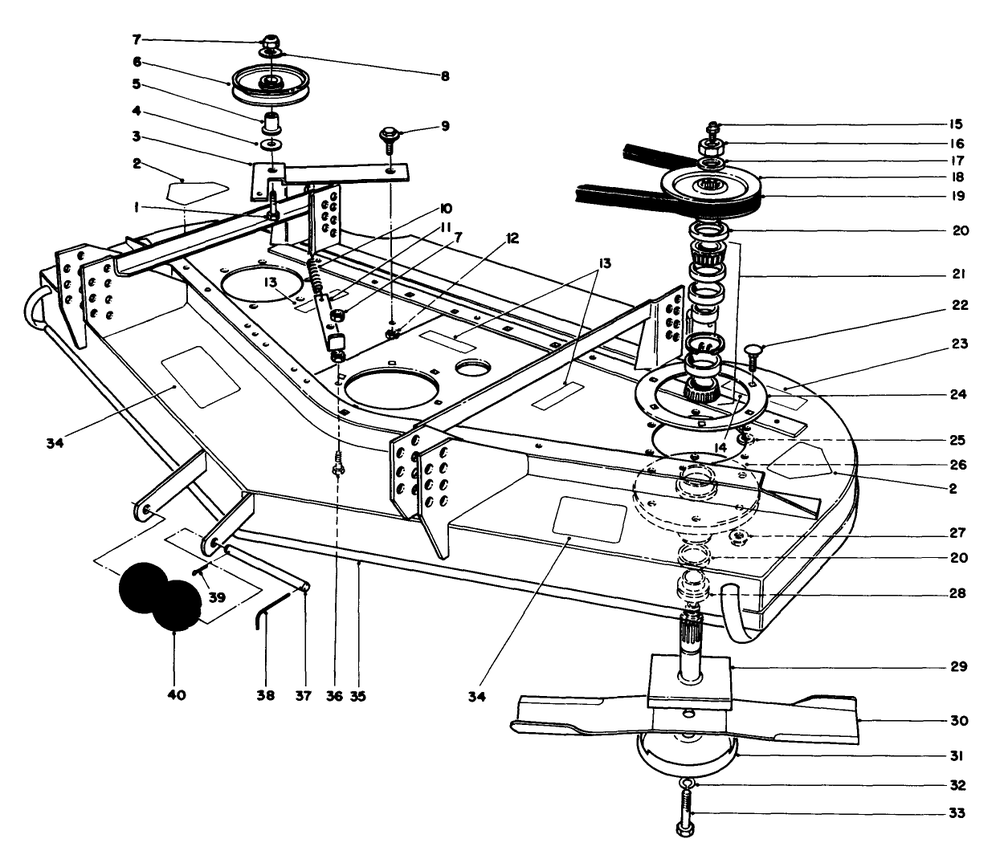 Cutting Unit Model No. 30768 Diagram and Parts List for 30718 0000001 - 0999999 Toro Lawn Tractor