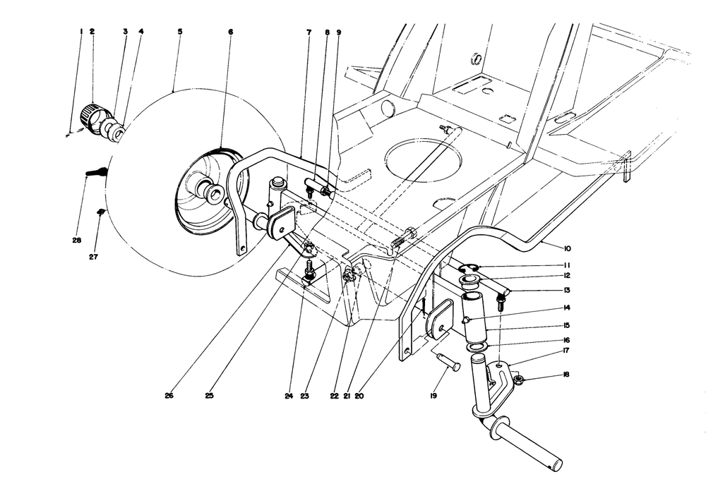Front Axle Assembly Diagram and Parts List for 57400 8000001 - 8999999 Toro Lawn Tractor