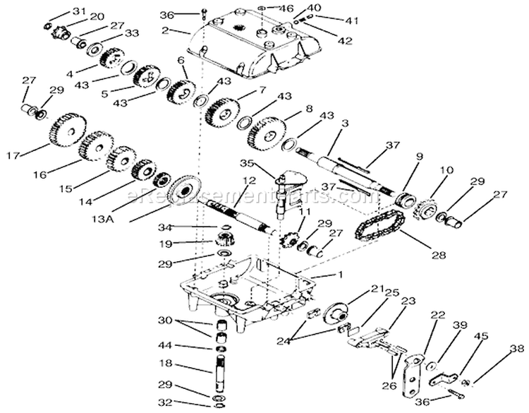 Page O Diagram and Parts List for 70040 39000001-39999999 - 1993 Toro Lawn Tractor