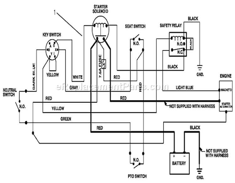 Page E Diagram and Parts List for 70040 39000001-39999999 - 1993 Toro Lawn Tractor