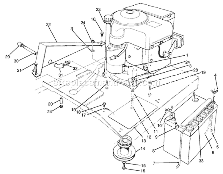 Page F Diagram and Parts List for 70040 49000001-49999999 - 1994 Toro Lawn Tractor