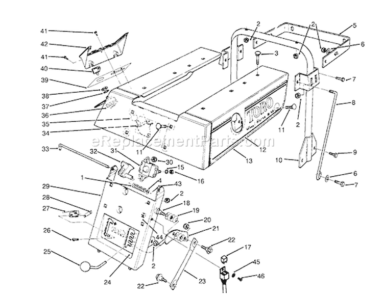 Page K Diagram and Parts List for 70040 59000001-59999999 - 1995 Toro Lawn Tractor