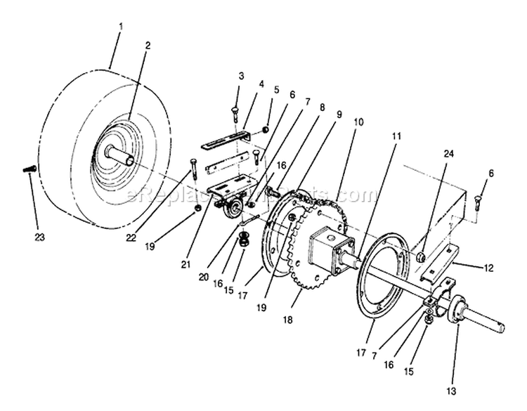 Page J Diagram and Parts List for 70040 7900001-7900578 - 1997 Toro Lawn Tractor